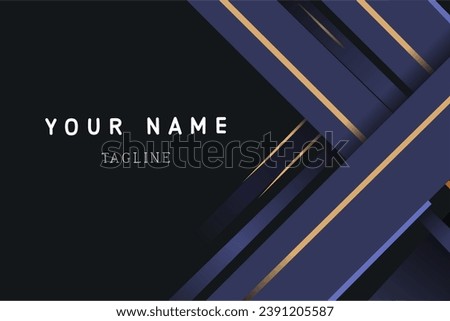 Gradient background. Exclusive 3D background with line and silhouette patterns, dominant in blue and black. Vector background
