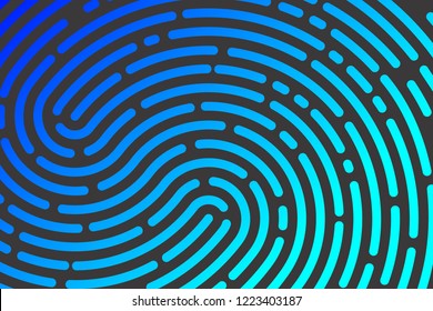 Gradient background fingerprint, print, banner identification. Vector illustration