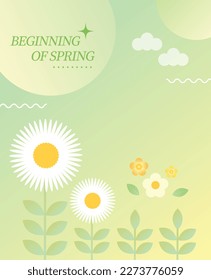 a gradient background of flowers and pastel colors