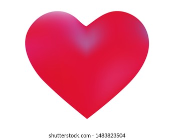 Gradient background in the form of a heart. Futuristic style of 90th, 80th. Soft color pastel. Red and violet modern, natural cover for your creative projects and graphic design.