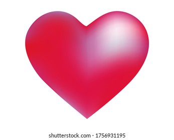 Gradient background in the form of a heart. Romantic style of 90th, 80th. Soft color valentine's day card. Pink modern, natural cover for your creative projects and graphic design.