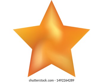 Gradient background in the form of pentagram. Trendy soft color theme. Futuristic style of 90th, 80th. Orange modern, natural cover for your creative projects and graphic design.