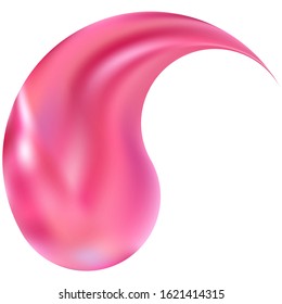 Gradient background in the form of yin or yang. Flat original east style. Trendy soft color illustration. Pink modern, natural cover for your creative projects and graphic design.