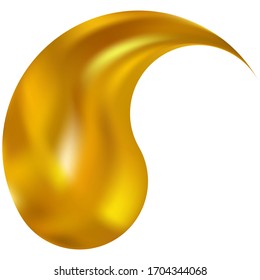 Gradient background in the form of yin or yang. Trendy soft color concept. Buddhist original east style. Yellow modern, natural cover for your creative projects and graphic design.