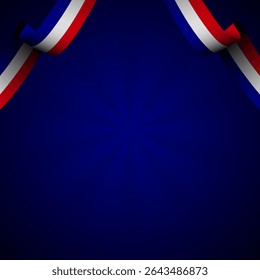 Gradient background with France flag and some empty space for text. Square background with French flag perfect for important days related to France