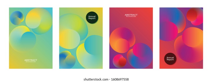 Gradient background full colour for annual report cover banner leaflet template design
