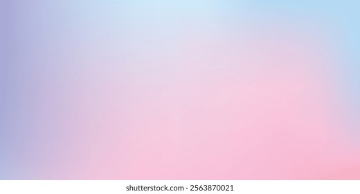 Gradient background of gentle soft colors of blue and pink, vector