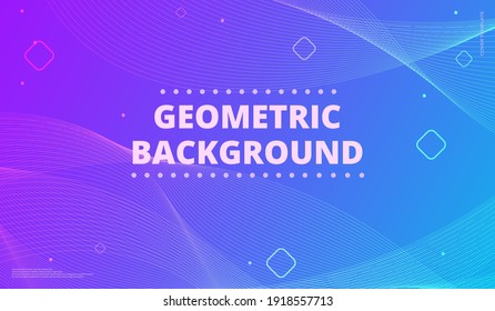 gradient background with geometric shapes