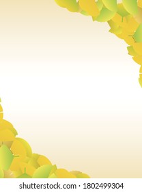 Gradient background with ginkgo leaves