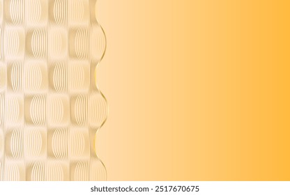 Gradient Background with Gold Line Wave. Vector Illustration Background.