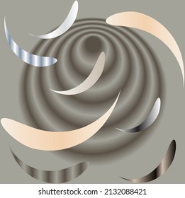 gradient background with goldfish silhouette