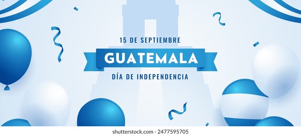 Fondo de gradiente guatemala celebración del día de la independencia diseño de Vector en eps 10