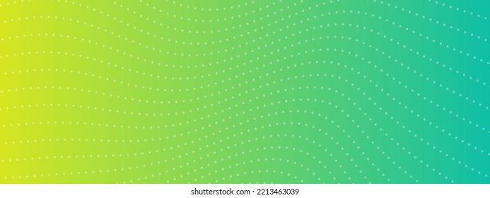 Gradient background with halftone dots. Green backdrop with white dots. Modern abstract vector design template