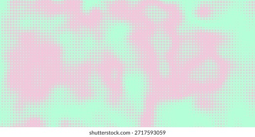 Gradiente de fondo estilo Haltone. Patrón de semitono hexagonal. Antecedentes del Vector