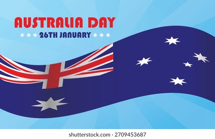 Fondo degradado para la feliz Ilustración vectorial del día de Australia.
