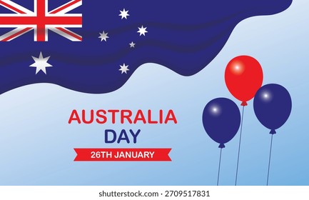 Fondo degradado para la feliz Ilustración vectorial del día de Australia.