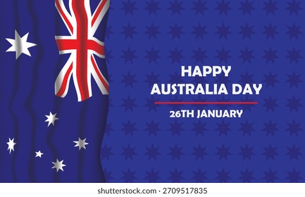 Fondo degradado para la feliz Ilustración vectorial del día de Australia.