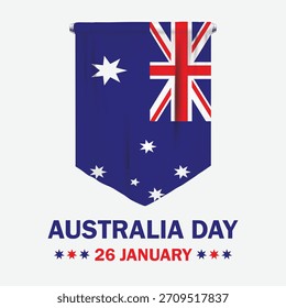 Gradient background for happy Australia day vector illustration.