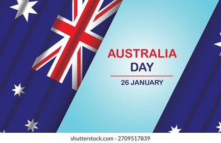 Fondo degradado para la feliz Ilustración vectorial del día de Australia.