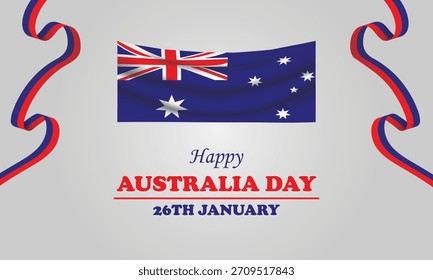 Fundo de gradiente para a ilustração vetor dia feliz Austrália.
