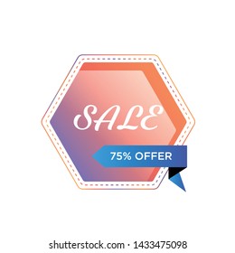 Gradient background hexagon element. Sale banner template design. Big sale special offer. Special offer vector illustration can be use banner, poster, flyer, brochure, sticker.