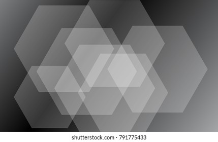Gradient Background, Hexagons with Transparency