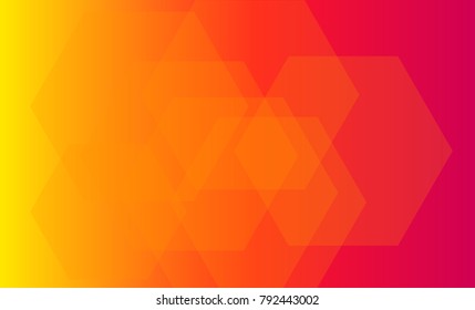 Gradient Background, Hexagons with Transparency