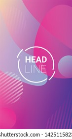Gradient Background. Horizontal Orientation. Banner Design Composition. Modern Geometric Pattern. Gradient Background.