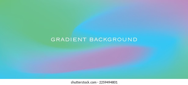 Fondo de degradado. Ilustración con colores verde, violeta y azul. Plantilla de banner.
