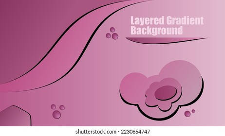 Gradient background with layered design elements