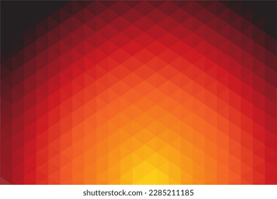 Farbverlauf-Hintergrund Low-Poly-Dreieck-Gelb-Orange-Rot-Schwarz-Sun-Feuerfarben-Vektorgrafik