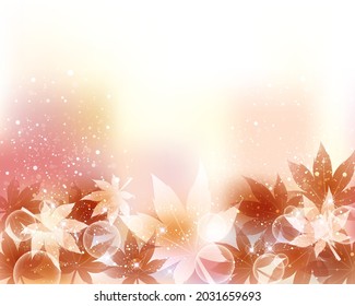 Gradient background with maple leaves