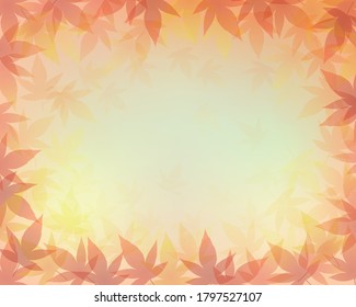 Material de fondo degradado con hojas otoñales de arce