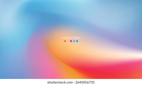 gradient background mesh blue, pink and orange colorful design