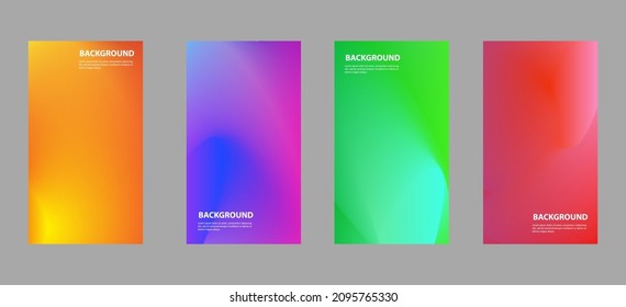 Gradient background mobile app banner. Eps10 Vector