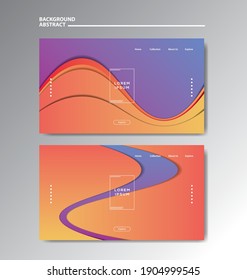 Gradient background modern with colorful style gradient color and geometric. Landing Page, Cover Page, abstract wallpaper, and banner template. Eps 10.