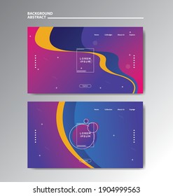 Gradient background modern with colorful style gradient color and geometric. Landing Page, Cover Page, abstract wallpaper, and banner template. Eps 10.