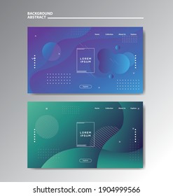 Gradient background modern with colorful style gradient color and geometric. Landing Page, Cover Page, abstract wallpaper, and banner template. Eps 10.