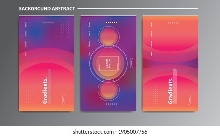 Gradient background modern with colorful style gradient color and geometric. Landing Page, Cover Page, abstract wallpaper, and banner template.