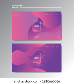Gradient background modern with colorful style gradient color and geometric. Landing Page, Cover Page, abstract wallpaper, and banner template.