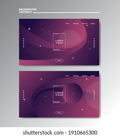Gradient background modern with colorful style gradient color and geometric. Landing Page, Cover Page, abstract wallpaper, and banner template.