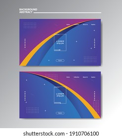 Gradient background modern with colorful style gradient color and geometric. Landing Page, Cover Page, abstract wallpaper, and banner template.