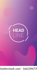 Gradient Background. Modern Geometric Pattern. Banner Design Composition. Horizontal Orientation. Gradient Background.