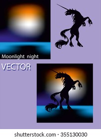 gradient background - moonlit night