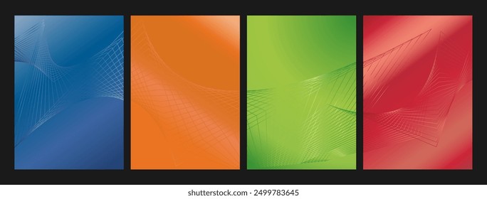 Gradient background of parallel lines. Abstract geometric composition. An idea for packaging, cover, banner, flyer or interior design