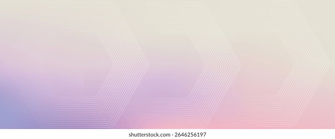 Gradient background with pastel purple and pink hues. The background features a soft, smooth texture with geometric patterns. Minimal abstract hexagon pattern vector gradient background 