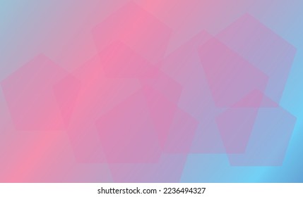 Gradient Background, Pentagons with Transparency