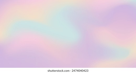 Gradient background in pink and blue tones. Blurred pattern of soft pastel shades. Bright holographic design.