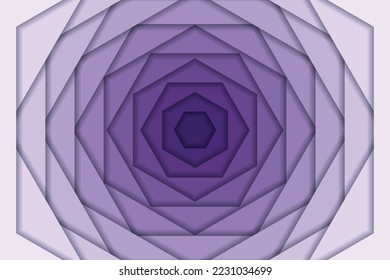 Gradient Background Pink and Purple Color. Abstract Papercut Hexagon Smooth Color Composition. Universal Template Background for Business Presentation