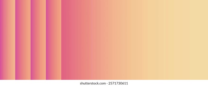 Gradient background with pink and yellow hues. The background features smooth transitions and soft pink and yellow tones. Minimal abstract gradient graphic vector background 